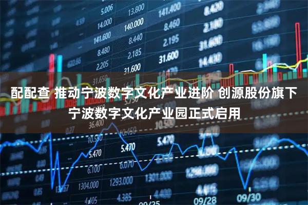 配配查 推动宁波数字文化产业进阶 创源股份旗下宁波数字文化产业园正式启用