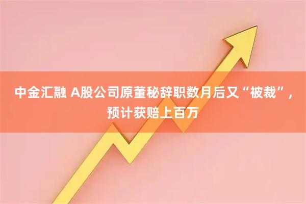 中金汇融 A股公司原董秘辞职数月后又“被裁”，预计获赔上百万